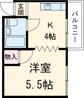 パレスさつき【1階】の間取り