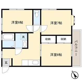 ハイツシーマ【1階】の間取り