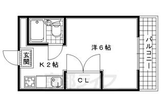 ボーン宇治I号館【4階】の間取り