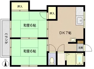 メグミハイツ【2階】の間取り