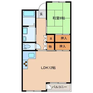 コーポ松本【1階】の間取り