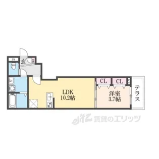 ジーメゾン郡山ネクサス【1階】の間取り