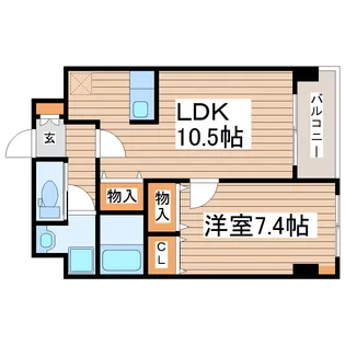 新田東レジデンス弐番館【3階】の間取り