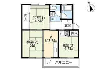UR西大和星和台【5階】の間取り