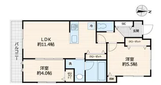 メルヴェーユ久が原【2階】の間取り