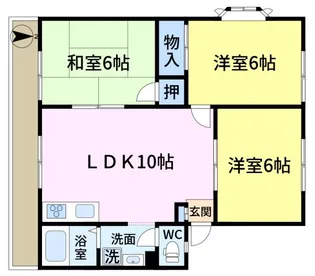 グローバル・シティ参番館【1階】の間取り