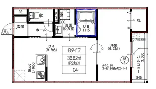 ウイング星ヶ丘駅前EAST【1階】の間取り