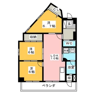 グランドパレス加納【4階】の間取り