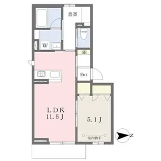 ヒルズ桜小路【1階】の間取り