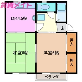 コーポ片山 B棟【2階】の間取り