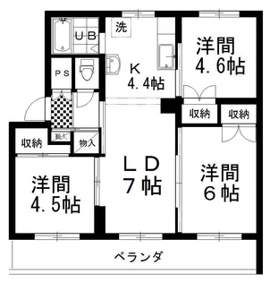 ドミール美原【2階】の間取り