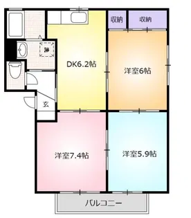 バリュージュ・ガイヤA【2階】の間取り