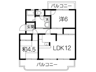 ハイツ南甲府【3階】の間取り