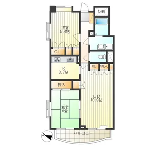 マノワール【1階】の間取り
