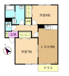 イージーパープル幸花【1階】の間取り