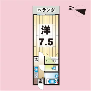 ノーブル白萩【2階】の間取り