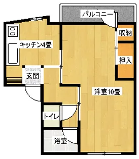 山梨県甲府市朝日3【アパート】の間取り