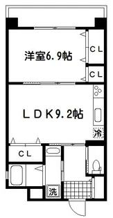 エイチアールケイビル【2階】の間取り