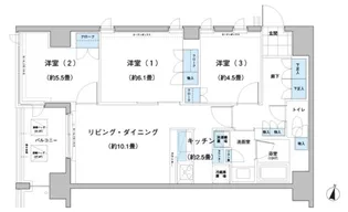 ガーデニエール砧レジデンス【3階】の間取り