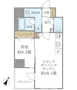 東京都港区高輪1【マンション】の間取り