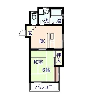 ダイ2カクイハイツ【1階】の間取り