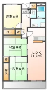 大阪府摂津市学園町1【マンション】の間取り