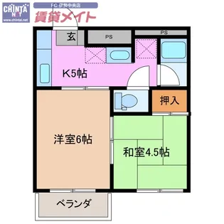 ヴィラ・ローズガーデン【1階】の間取り