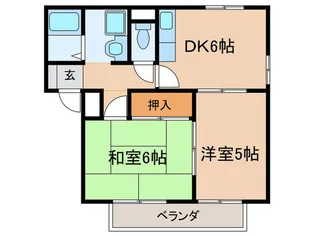 コスモハイツ【1階】の間取り