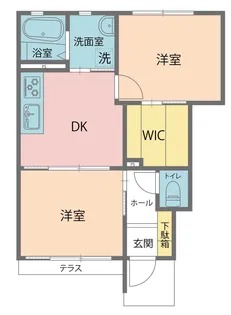 プラウド古田刈【1階】の間取り