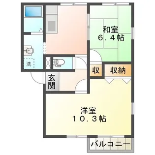 ルミエール真弓A【2階】の間取り