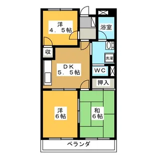 ハイツリバーランド【2階】の間取り