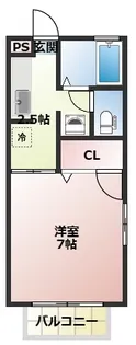 1Kの間取り画像
