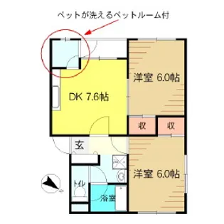 福島県郡山市富久山町八山田字東平作【マンション】の間取り