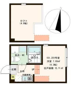 ハーモニーテラス中川【2階】の間取り