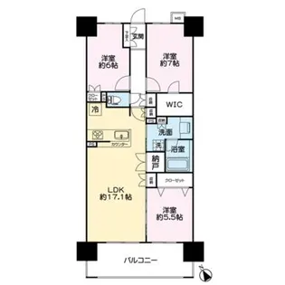 レーベン長岡南町LEXIS【3階】の間取り