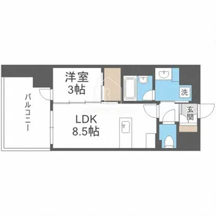 大阪府大阪市西区京町堀3【マンション】の間取り