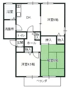 メゾン小串B棟【2階】の間取り