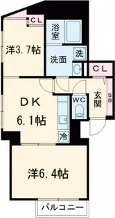 リビオメゾン都立大学【5階】の間取り