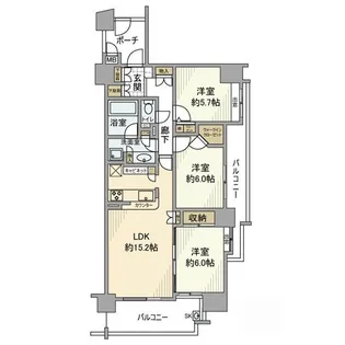 埼玉県和光市本町【マンション】の間取り
