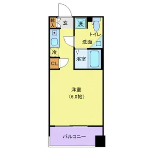 クレジデンス神谷町【7階】の間取り