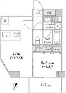 ルミーク本町ウェスト【3階】の間取り