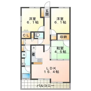 サンマンション山の手ヒルズ【2階】の間取り