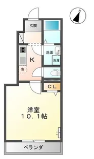 Opus One 五福【1階】の間取り