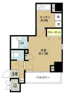 アフェクシオン日本橋人形町【6階】の間取り