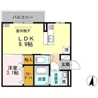 新潟県新潟市東区東新町【アパート】の間取り