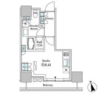 ベルファース芝浦タワー【14階】の間取り