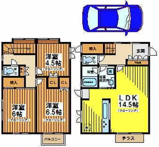 東京都杉並区浜田山2【一戸建】の間取り