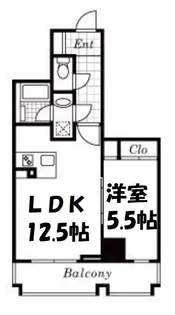 1LDKの間取り画像
