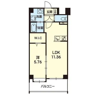 mon reve新大江【4階】の間取り