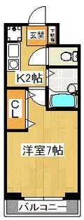 1Kの間取り画像